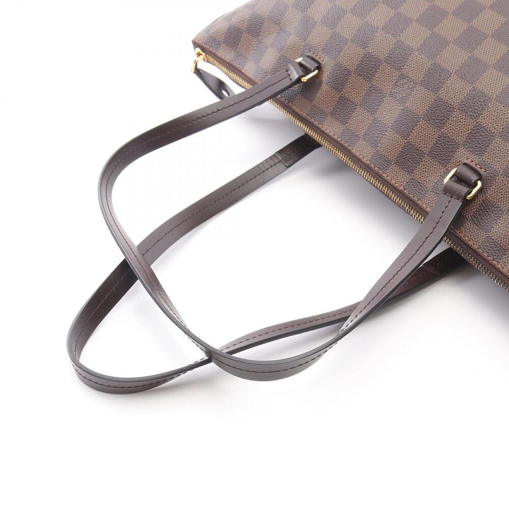 Louis Vuitton Brown Tote Damier Bag Brown Canvas Ebene Iena Leather - Picture 9 of 9